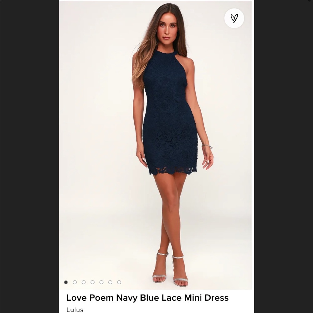 Lulus dress navy lace